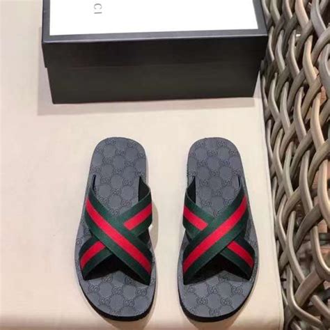 dép quai chéo nam gucci|gucci dep.